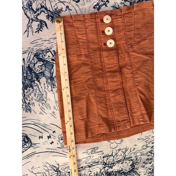 BEAUTIFUL UNIQUE Free People Every Minute Every Hour Terra Cotta Button-Up Mini - Picture 5 of 8